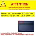 thumbnail image 2 of Laptop Case Cover for Lenovo 16" IdeaPad 5i 2-in-1 Gen 9 for IdeaPad 5 2-in-1 16IRU9 16AHP9 [Not fit Other Models] Detachable Notebook Sleeve Computer Bag PU with Heat Dissipation Hole, 2 of 7