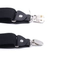 thumbnail image 3 of SGFCWSX Men's X-Back Suspenders, Elastic Adjustable 4-Clip Formal Casual Black, 3 of 6
