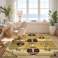 thumbnail image 3 of Design&I 3'x5' Ultra Soft Throw Mat, Varsity Athletic Field Featuring Classic Football Motif Design None Fluffy Washable Easy Care Indoor rug for Bedside Hallway, 3 of 7