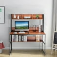 thumbnail image 3 of Costway 47'' Computer Desk w/ 3 Storage Cubes & Open Bookcase Home Office Coffee, 3 of 9