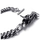 thumbnail image 3 of 2X Pulsera de Joyeria de Hombre, Dragon de Acero Inoxidable, Motorista, Negro-Plata, 3 of 3