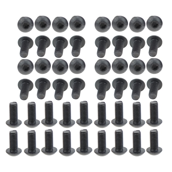 High-Strength Black 10.9 Grade Carbon Steel Round Head Hex Socket Screws M2X3(50pcs)