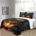 thumbnail image 4 of Housse de Couette Chat Féerique Ensemble de Literie Imprimé Mystérieux 3 Pcs Microfibre Douce avec Fermeture Éclair, 4 of 5