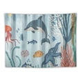 thumbnail image 5 of Orinice Dolphin Octopus Jellyfish Tapestry Wall Hanging Unique Style Graphic Tapestries Home Wall Decor Art for Living Room Bedroom Apartment Farmhouse Dorm Decorations for Dorm 40x30inch, 5 of 6