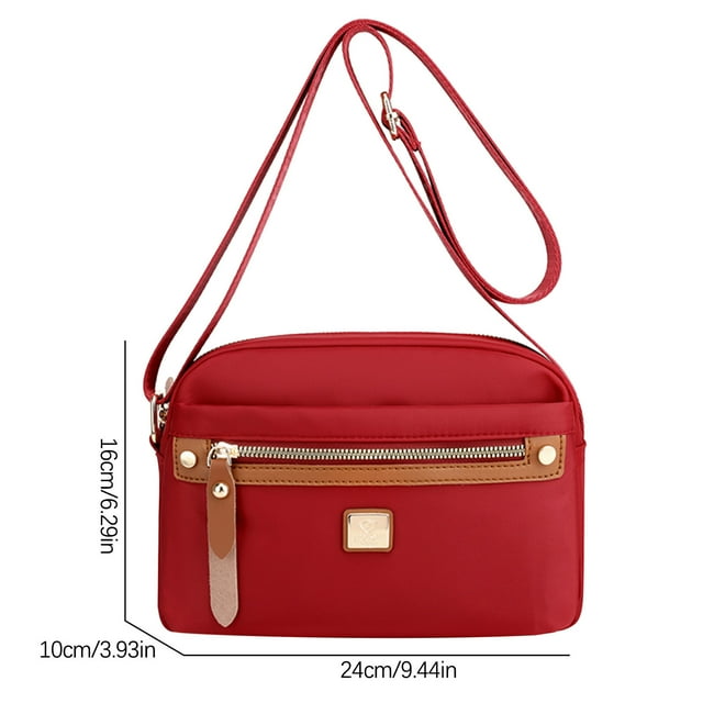 Bolsas Crossbody Grandes para Mujeres Bolsa Crossbody de Nylon, Bolsa Crossbody Ligera con Múltiples Bolsillos Y Tela de Nylon de Hombro Único, Adecuado para Mujeres Bolsas Crossbody de Nylon para Muj