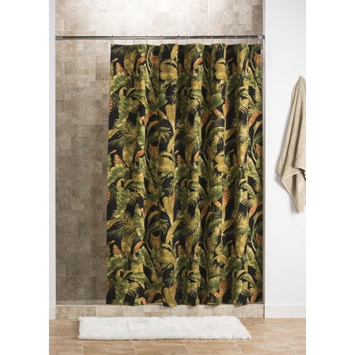 Adamstown At Home La Selva Black 100pct Cotton Single Shower Curtain