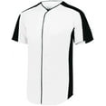 thumbnail image 2 of Augusta M Full-Button Baseball Jersey White/Black 1655, 2 of 2