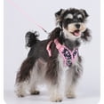 thumbnail image 7 of Levviye X-Shaped Pet Harness & Leash Set Breathable Mesh Vest Printed Dog Harness, Pink M, 7 of 7