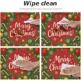 thumbnail image 4 of KiuLoam Merry Christmas Candy Stars Round Tablecloth Farmhouse Table Cover with Elastic Edge Washable Fitted Table Cloth for Kitchen Patry Outdoor Decor Fits 45"-50", Medium, 4 of 4