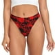 thumbnail image 1 of Balery Red Skulls 3 Tangas de Algodón para Mujer con Estampado – Ropa Interior Sexy, Transpirable, G-string-Small, 1 of 6