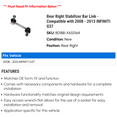 thumbnail image 2 of Rear Right Stabilizer Bar Link - Compatible with 2008 - 2013 INFINITI G37 2009 2010 2011 2012, 2 of 2