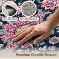 thumbnail image 6 of ODIKA Pink Wool Ornate Scroll Border Traditional Vintage Maximalist for Queen Size Bedroom, Under Bed, Master Suite, Foldable Easy Care, 6 of 7