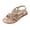Gold, variant on Girls Rhinestone Slingback Sandals with Elastic Ankle Strap Casual Bohemian Beach Footwear