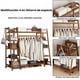 thumbnail image 3 of Perchero de Bambú con Ganchos, Perchero para Ropa, Armario, Estante Almacenamiento de Ropa para Dormitorio, Sala de Estar, Lavadero 160 * 40 * 140CM (Marrón), 3 of 6