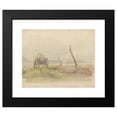 thumbnail image 2 of Joshua Cristall 24x20 Black Modern Framed Museum Art Print Titled - Landscape with Water Cart and Clothesline, 2 of 5