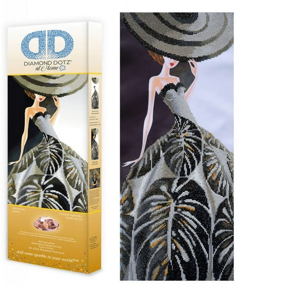 Diamond Dotz at Home Tropical Splendor Diamond Painting Kits for Adults - Diamond Art Kits a Relaxing Creative Craft Kit with Dotz Gems 13x30