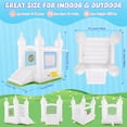 thumbnail image 5 of Veeboto Bounce House with Blower, Basketball Hoop, White Bouncy Castle with Slide, Balloons, Floor Cloths, Water Painting Mat, Suitable for Weddings, Parties, Birthdays, Indoor and Outdoor Decoration, 5 of 7