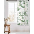thumbnail image 3 of Sheer Curtains 72 Inches Long, Green Eucalyptus Leaves Semi Sheer Curtains Light Filtering Window Treatment, Spring Farmhouse Country Plant Privacy Voile Drapes for Living Room Bedroom 52x72 Inch, 3 of 7