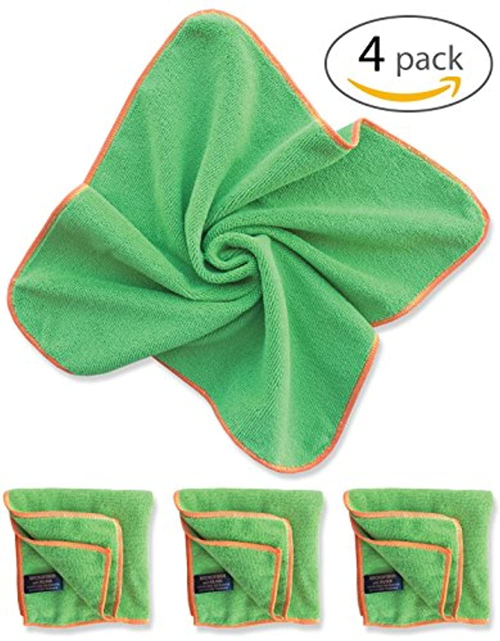 and Staph MERSA Bacteria Go Beyond Ordinary Cleaning — 10 Pack of Washable/Reusable Cloths 12 x12” Microfiber Cleaning Cloths with EPA Registered Silverclear DG-300 Proven Killer of Viruses 