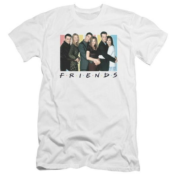 Newgroove Friends Cast Logo Premium Canvas Brand Slim Fit Adult 30 By 1 T Shirt 44 White 2x Walmart Com Walmart Com