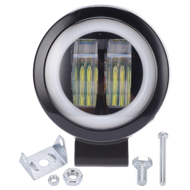 Lámpara auxiliar de luz antiniebla LED 4D lente doble 20W con ojo de ángel para motocicletas ATV camiones barcosApertura azul