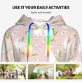 thumbnail image 4 of Lsque Cute Rabbit Pattern Casual Women's Hoodie,Hooded Sweatshirt with Kangaroo Pocket,Pullover Hoodie with Eye-catching Drawstrings-Medium, 4 of 7