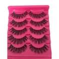 thumbnail image 1 of Realove 5 Pairs Fake Eyelash Natural Looking Transparent Stems Plastic Fiber Stylish False Eyelashes 26-27s, 1 of 5