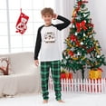 thumbnail image 5 of Leopard Snowman Christmas Pajamas – Green Plaid with Black Sleeves for Family Festivities, Size NB to 6XL with Pet Outfit, 5 of 7