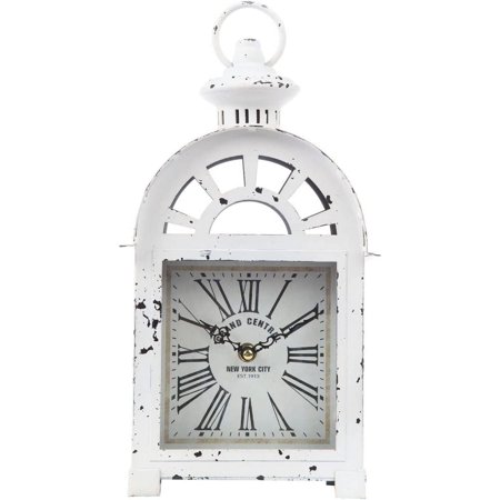 Vinta Inred Lantern Grand Central New York City Train Station-Style Mantle Clock, Silent-Non-Ticking with Quartz Movement, Fits Victn or Antique Décor Theme (13 3/4" Tall)