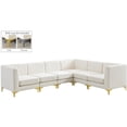 thumbnail image 2 of Meridian Furniture Alina Cream Velvet Modular Sectional, 2 of 20
