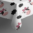 thumbnail image 5 of White Cow Bow Cloud Pattern Square Tablecloth,Waterproof Square Table Cover,Wipeable Spillproof Washable Table Cover for Home Kitchen Party Decor 42"X42"(107x107cm), 5 of 6