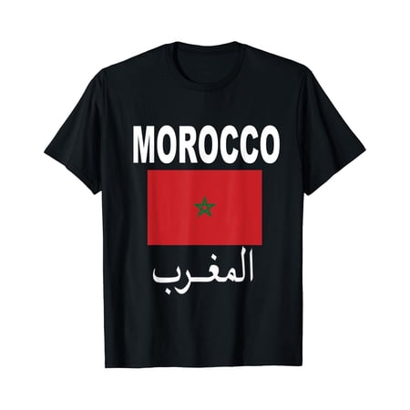 Flag Morocco T-Shirt Moroccan Flags Gift Soccer Tee, Unisex T-Shirt