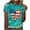 Green 4th of July Top, variant on Htigea Womens American Flag Shirt 4th of July T-Shirt Patriotic Graphic Tees Summer Crewneck Short Sleeve Tops Multicolor S