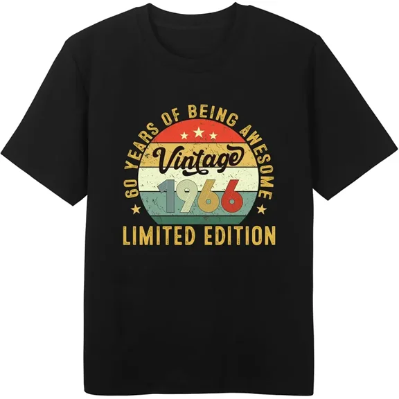 60th Birthday Gifts for Men Women 1966 T Shirts for Men 60 Year Old Birthday Gift for Men Turning 60 Gift Ideas Tshirt