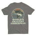 thumbnail image 2 of Distressed Funny Fishing Shirt Wolds Okayest Fisherman, 2 of 3