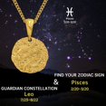 thumbnail image 6 of Speroto Zodiac Necklace for Men Women, Stainless Steel 12 Constellation Mens Necklace, Horoscope Astrology Embossed Zodiac Pendant Necklace, Ideal Gifts for Men Women Teens, 6 of 6