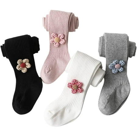 

Baby Toddler Girl s Tights 3/4/5 Pack Cable Knit Leggings Little Girls Seamless Stockings Bows Cotton Pantyhose