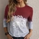 thumbnail image 2 of Blusa cómoda de manga larga con estampado informal para mujer a la moda Pompotops  FGAJ8687, 2 of 9