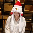 thumbnail image 1 of Sombrero de Papá Noel con bolsas de aire para adultos, gorro de Navidad suave, muñeco de nieve, 1 of 4