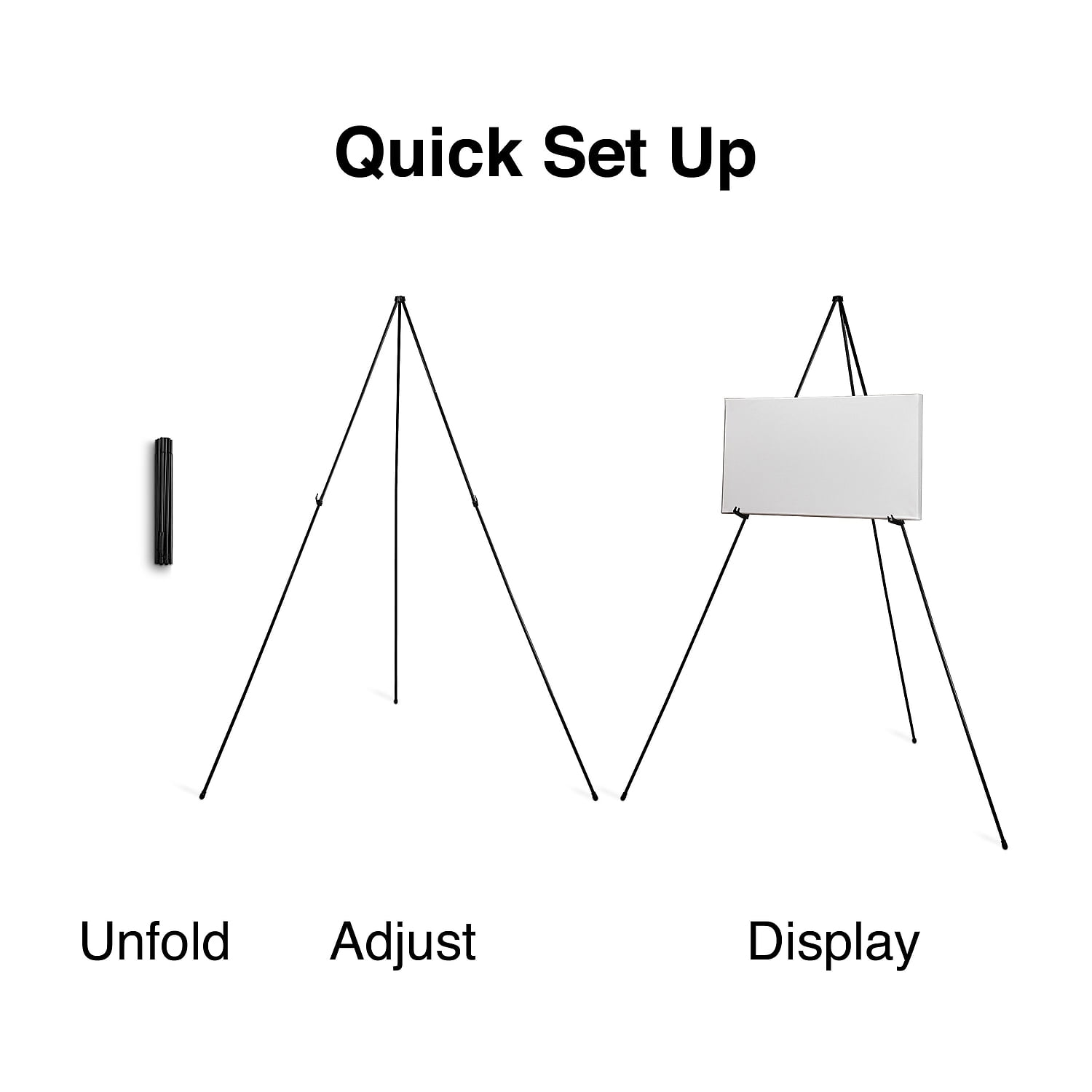 Staples Display Easel 58" Black Metal 2/Pack 61294-CCVS
