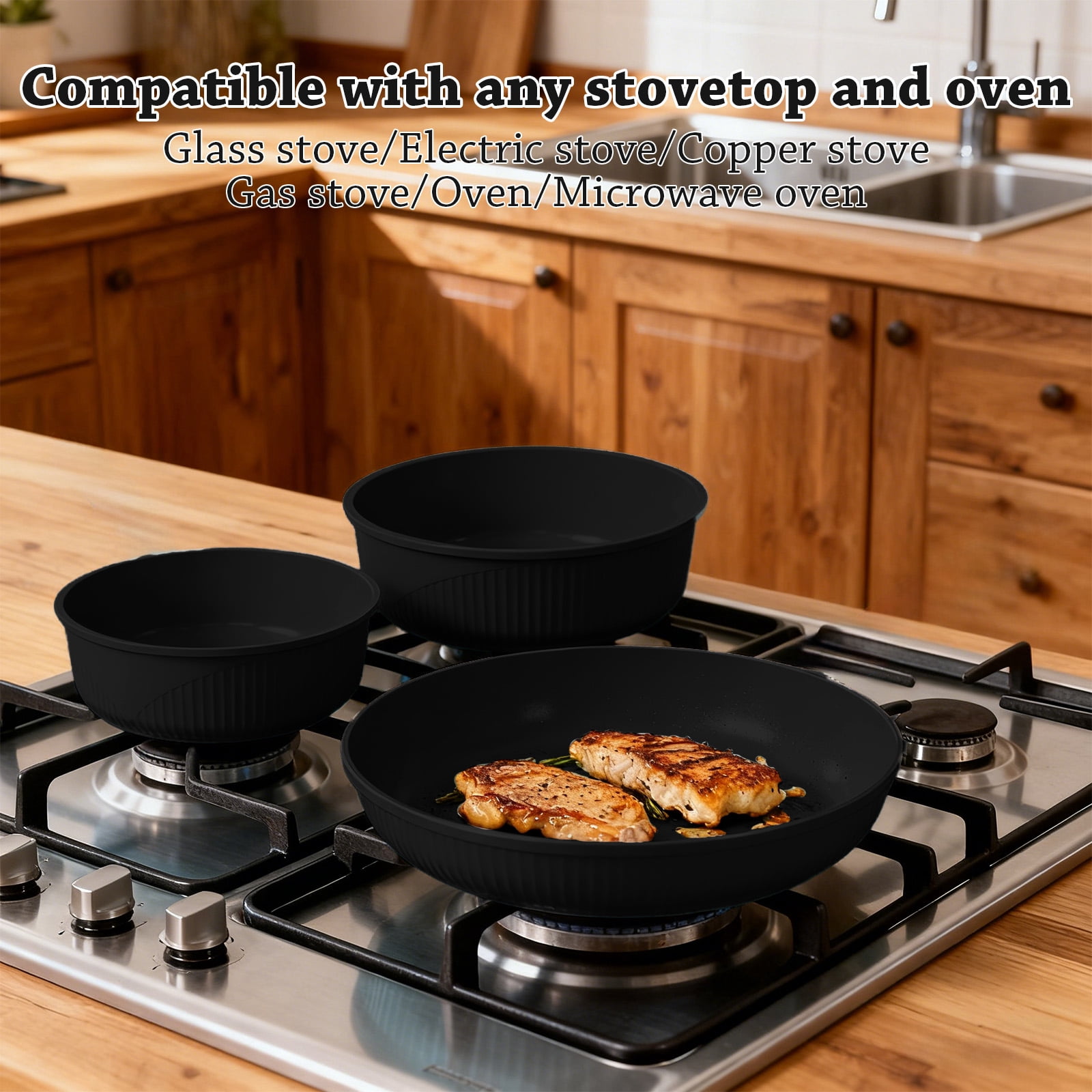 23pcs Pots and Pans Non Stick, Cookware Sets Detachable Handle, Induction Kitchen Pots and Pans,NonStick Cooking Set, Oven/Dishwasher/Fridge , Space Saving,Healthy Kitchen Cookware Sets