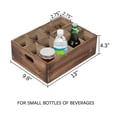 thumbnail image 3 of Sintosin Farmhouse Wooden Storage Crate for Decoration 13 x 10 inches, Rustic Beer Holder Box, Wood Crate Box for Crafts, Beverage Serving Caddy with Carrying Handles, 12 Individual Slots, 3 of 8