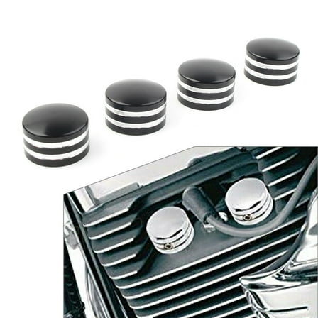 ZS 4pcs Aluminum Motorcycle Head Bolt Nut Covers Set For Harley Sportster XL 883 1200 1986-2017 Twin Cam 1999-2017
