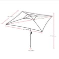 thumbnail image 2 of Parasol de marché carré inclinable CorLiving 1,98 m x 1,98 m avec structure en acier et toile résistante, noir, 2 of 8