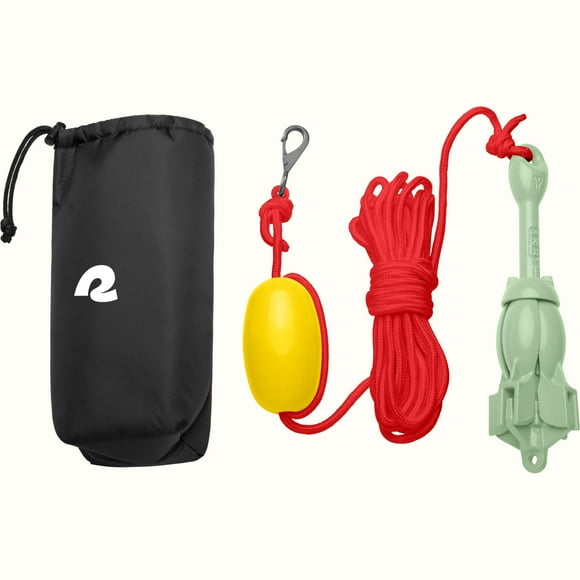 Retrospec Mainstay 3.5 lbs Folding Grapnel Anchor Kit with 26FT Rope, PP Buoy, Water Resistant Travel Bag and Rust Resistant Snap Hook & Anchor for In