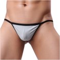 thumbnail image 4 of Mens Underwear Men Casual Solid Thong Low Waist Breathable Briefs Pants, 4 of 4
