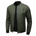 thumbnail image 2 of Daolelai Men's Lightweight Solid Color Stand Collar Jacket, 2 of 5