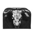 thumbnail image 2 of Balery White Black Sheep skull Pattern Oven Cover Kitchen Bread Machine Protector, 4 Slice Toaster Cover for Home, Anti Dust Fingerprint Coaster Cover, 2 of 7