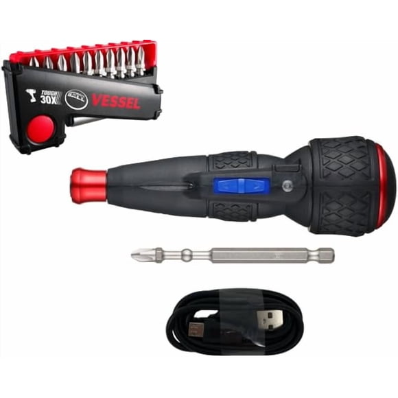 Destornillador VESSEL e-Assist Higher Torque con juego de puntas de 11 piezas