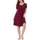 thumbnail image 1 of Vestido de salón para mujeres Inspire Chic, camisones de noche, pijamas de color sólido, con cuello redondo, noche de gala, L rojo, 1 of 5